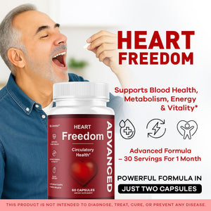 Heart Freedom - Heart Freedom Capsules, Official Pills All Natural Ingredients - Maximum Strength, Premium Advanced Formula Support Health & Wellness, 60 Capsules for 1 Month