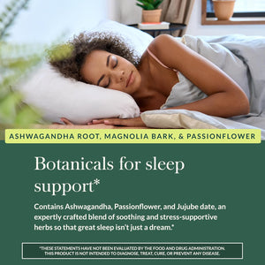 Gaia Herbs Sleepthru - Sleep Support Supplement with Ashwagandha Root, Magnolia Bark, Passionflower & Jujube Date* - 60 Vegan Liquid Phyto-Caps (30 Servings)