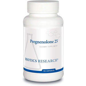 Biotics Research Pregnenolone 25-25 Mg Pregnenolone Support, Memory & Hormone Balance, Hormone Precursor or Parent Hormone. 90 Capsules