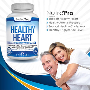 Nutrapro Healthy Heart - Heart Health Supplements. Artery Cleanse & Protect .Supports Healthy Cholesterol and Triglyceride. GMP Certified.
