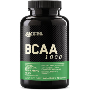 Optimum Nutrition Instantized BCAA Capsules, Keto Friendly Branched Chain Essential Amino Acids, 1000Mg, 60 Count