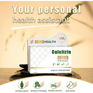 Calcitrin Gold Dietary Supplement - Mobility & Bone Strength Support, Joint Strength Supplement, Suitable for Men, Elderly and Women, 60 Tablets (1Pc)
