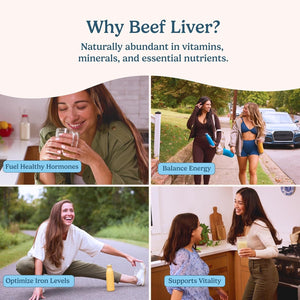 WONDERCOW Beef Liver Capsules Grass Fed Supplement - Desiccated & Natural Source of Protein, Iron, Vitamins a & B- Boosts Energy and Immunity | USA Grown, Non-Gmo, Gluten Free