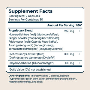 Santo Remedio Berberine, Dietary Supplement, Vegetarian, No Added Sugar, 60 Capsules, 30 Servings.