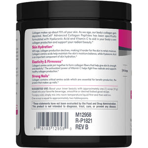 Neocell Collagen Peptides Powder | 6.9 Oz | Unflavored Supplement | with Vitamin C and Hyaluronic Acid | Advanced Formula | Hair, Skin, & Nails | for Women and Men