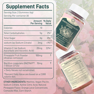 Premium Feminine Balance Gummies Vaginal Probiotic - for Women’S Ph Balanced Health & Wellness - Immune Support - Vegan, Gluten-Free & Halal - Hawaiian Pineapple - 60 Gummies - 30 Servings (1)