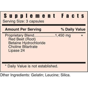Systemic Formulas Lb – Liver/Gall Bladder 60 Capsules Bio Function #61. Liver + Gall Bladder Support, Portal Duct Function Supplement. Contains Red Beet Root Powder.