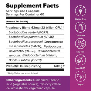 Biotiquest Sugar Shift Probiotic | Helps Decrease Sugar & Carb Cravings and Supports Digestive Balance | 22 Billion CFU | Non-Gmo, Gluten-Free, & Vegan | 60 Servings