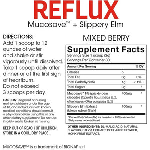 Reflux - Digestive Supplement - Each Tub = 30 Scoops = 30 Servings - Mucosal Support for Acid Issues - with Mucosave FG and Slippery Elm Bark (1 Tub)