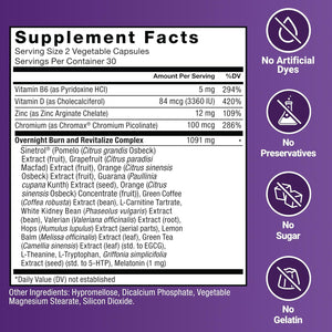 Force Factor Leanfire PM Weight Loss Pills for Women & Men, Fat Burner & Overnight Weight Loss Pills to Burn Fat, Boost Metabolism, Improve Sleep, Powerful Formula for Incredible Results, 60 Capsules
