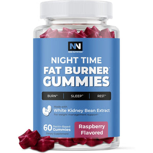 Night Time Fat Burner Gummies, Sleep Support & Weight Loss Supplement | Slimming Hunger Suppressant & Metabolism Booster, Shred Belly Fat While You Sleep | Nighttime Diet Gummies for Women & Men 60Ct