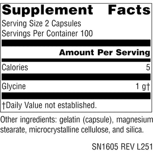 Source Naturals Glycine, Dietary Supplement - 500 Mg - 200 Capsules