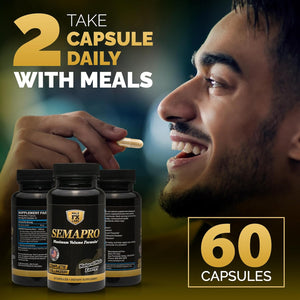 Extreme Semen Volumizer and Male Energy Formula - All Natural Endurance, Stamina & Semen Health - 60 Caps (1 Month Supply)