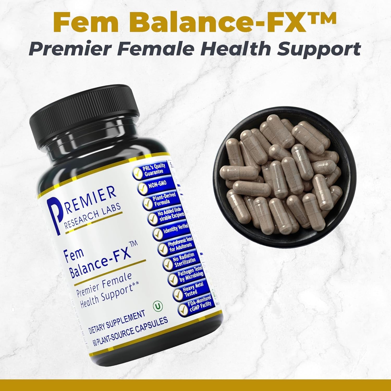 Premier Research Labs Fem Balance FX- Chasteberry Supplement for Women Hormone Balance Support, Chaste Tree Supplement W/Organic Chasteberry Extract, Natural Support for Women- 60 Vegetarian Capsules
