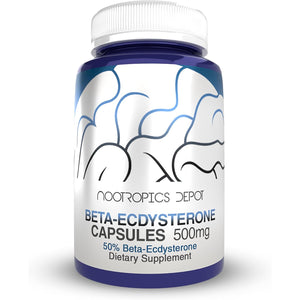 Nootropics Depot Beta Ecdysterone/20-Hydroxyecdysone 50% Capsules | 500Mg | Cyanotis Arachnoidea Extract | Phytoecdysteroid | 30 Count