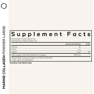 Codeage Marine Collagen Powder - Wild-Caught Hydrolyzed Fish Collagen Peptides - Type 1 & 3 Collagen Protein Supplement - Amino Acids for Skin, Hair, Nails - Paleo Friendly, Non-Gmo, 15.87 Ounces