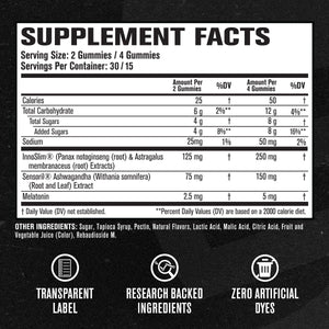 Jacked Factory Lean PM Weight Loss Gummies - Night Time Fat Burner & Appetite Suppressant Sleep Supplement with Melatonin & Ashwagandha - 60 Metabolism Gummies, Midnight Berry