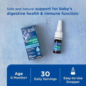 Mommy'S Bliss Baby Probiotic Drops Everyday - Gas, Constipation, Colic Symptom Relief - Newborns & up - Natural, Flavorless, 0.34 Fl Oz