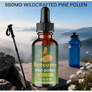 Pine Pollen Tincture - Pine Pollen Powder Liquid Drops for Men & Women - Vegan, Sugar & Alcohol-Free Supplement - 2 Fl Oz