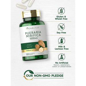 Carlyle Pueraria Mirifica Capsules | 120 Count | Root Extract | Non-Gmo & Gluten Free Supplement