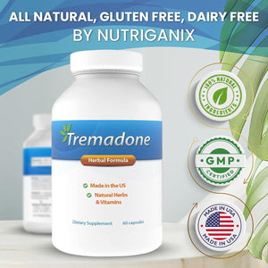 Essential Tremor Relief Supplement for Hand, Arm, Head, Leg, Feet and Body Tremors and Shaking - All Natural, Gluten Free, Dairy Free by Nutriganix (1)