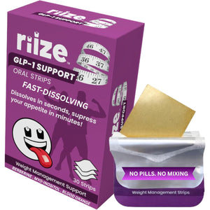 Riize GLP-1 Support Strips for Weight Management and Appetite Control - Fast-Dissolving Oral Strips with Berberine, Myo-Inositol & Blood Orange Extract - 1 Month Supply - 30 Count