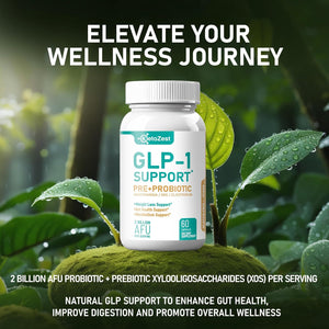 GLP-1 Support Weight Loss Supplement - Prebiotic Probiotic GLP1 Support for Women Men - Natural Support with Akkermansia Muciniphila for Fat Burn Gut & Metabolic Health Support