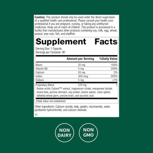Standard Process Min-Chex - Supplement for Nervous System Support - Supports Healthy Gland Functions to Aid a Healthy Stress Response - Non-Dairy - 90 Capsules (90 Servings)