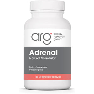 Allergy Research Group ARG Adrenal Cortex - Supports Healthy Stress Response & Metabolism - Delivers 150 Mg Freeze-Dried Bovine Adrenal Cortex Tissue - 100 Servings - 150 Capsules