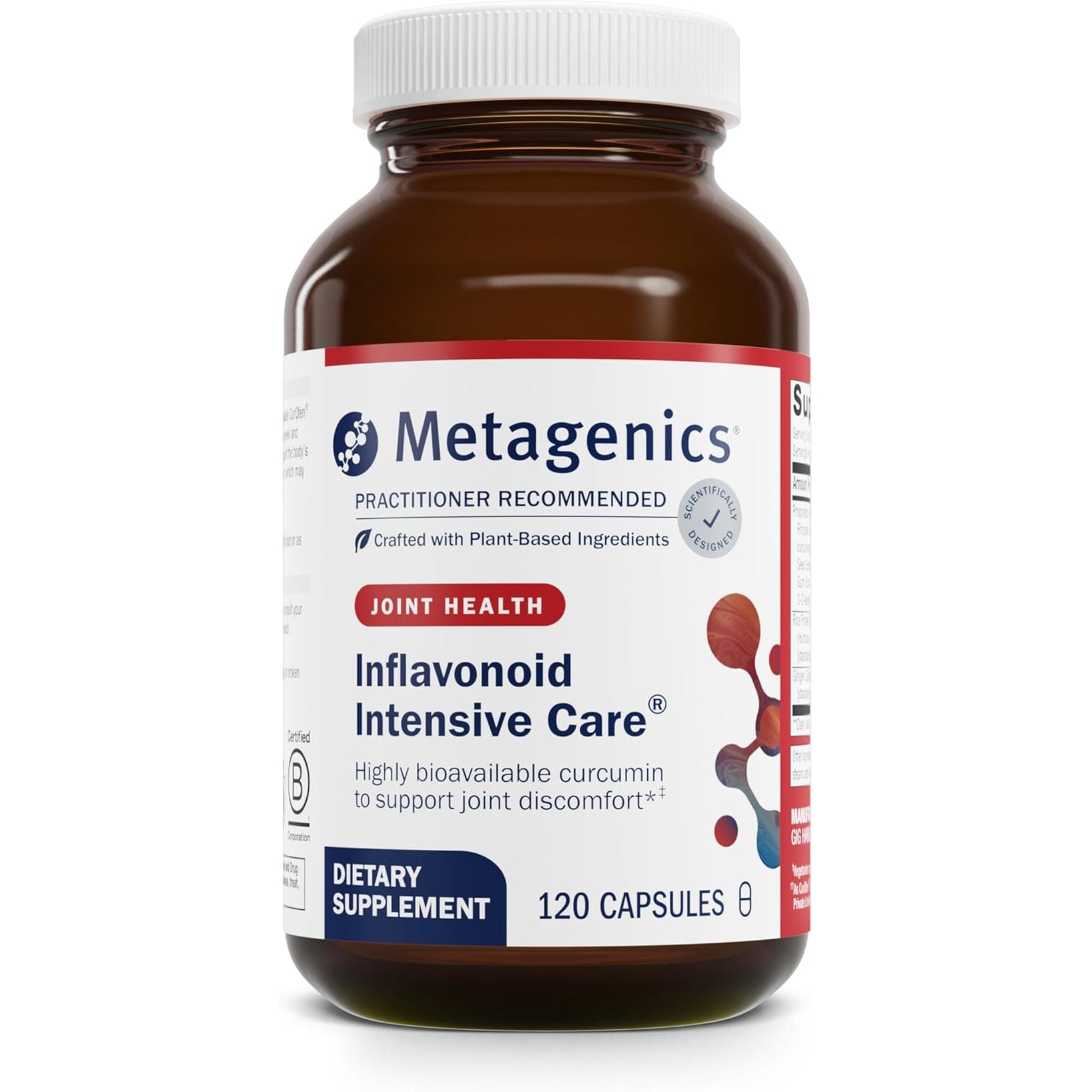 Metagenics Inflavonoid Intensive Care - Curcumin, Boswellia, Ginger & Fenugreek - Supports Joint Comfort, Immune Health & Normal Inflammatory Response - Non-Gmo, Gluten-Free, Vegetarian - 120 Capsules