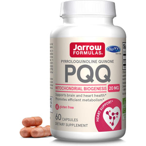 Jarrow Formulas® PQQ 20 Mg, Dietary Supplement, Heart, Brain, and Metabolism Support, 60 Veggie Capsules, 60 Day Supply