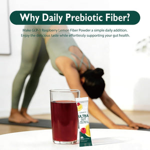 Ultragut GLP-1 Booster Fiber Mix Drink, Cortisol Reducer & Sleep Aid, for Weight Loss & Gut Health - with Prebiotics, Magnesium Glycinate, L-Theanine, Ashwagandha, Vitamin D, No Sugar, 30 Servings