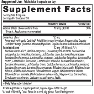 Ancient Nutrition Regenerative Organic Certified Probiotics for Women 50+, Probiotics Women’S 50+ Once Daily, Healthy Digestion and Immune System Support, 25 Billion Cfus* per Serving, 30 Count