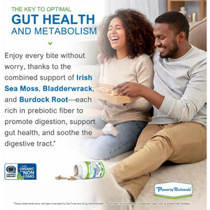 Power by Naturals Sea Moss plus – USDA Organic Irish Sea Moss Capsules with Bladderwrack & Burdock Root – Immune Support for Adults – Vegan, Non-Gmo, Gluten-Free – 60 Capsules (1-Month Supply)