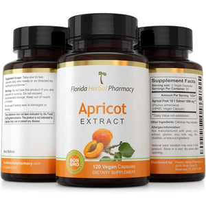 Florida Herbal Pharmacy Apricot Supplement Capsules 10:1 (120 Capsules) 500 Mg per Capsule, 1000 Mg Serving