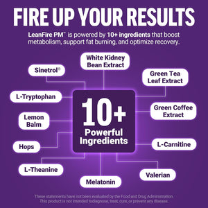 Force Factor Leanfire PM Weight Loss Pills for Women & Men, Fat Burner & Overnight Weight Loss Pills to Burn Fat, Boost Metabolism, Improve Sleep, Powerful Formula for Incredible Results, 60 Capsules