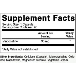 Best Naturals Vinpocetine 30 Mg, 90 Capsules, Cognitive Health - Non-Gmo, Gluten Free