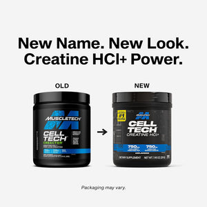 Muscletech Cell-Tech Creactor Creatine Hcl Powder, Post Workout Muscle Builder for Men & Women, Creatine Hydrochloride + Free-Acid, Unflavored (120 Servings), 7.45 Oz