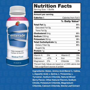 Enterade Advanced Oncology, Mixed Berry (12 Bottles) - Formula to Reduce GI Side Effects, Chemotherapy Must Haves for Women and Men, Chemo Supportive Care Beverage, Liquid, 8 Oz Bottles