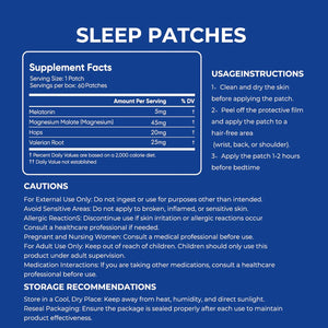 Adelbras Sleep Patches for Adults, Upgraded All-Natural Ingredients, Fast-Acting Melatonin & Valerian, Long-Lasting Night Comfort Sleep Aids for Men & Women