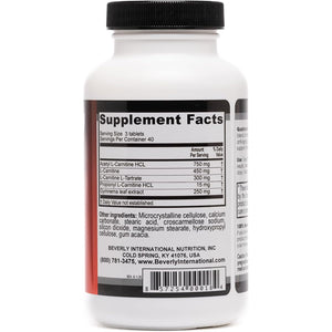 Beverly International Quadracarn 4X-Potency, Lab Tested Ultra-Premium Carnitine Blend for Fat Loss, Muscle Definition, Metabolism, Mood, Energy Boost, Anti-Aging, Brain Function. 120 Tablets.