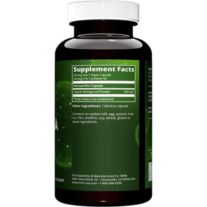 MRM Nutrition Moringa Leaf Capsules - for Women & Men - Made with 600Mg Organic Moringa, Supplement to Support Nutrient Density and Digestive Health, Vegan, Gluten‑Free, & Non‑Gmo - 60 Servings