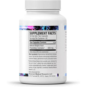 Tesseract Medical Research Probutyrate Gut Health Supplement, Butyric Acid Complex, Gastrointestinal Support Supplement, Helps Restore Balance to Stabilize Gut Microbiome, 600Mg (120 Capsules)