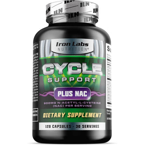 Iron Labs Nutrition: Cycle Support plus NAC (N-Acetyl-L-Cysteine) - on Cycle Support Supplements for Men - N Acetyl L Cysteine and Milk Thistle (120 Capsules)