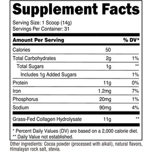 Nutricost Collagen Peptides Powder 1LB (454 G) (Chocolate) - Grass Fed Bovine Collagen Hydrolysate