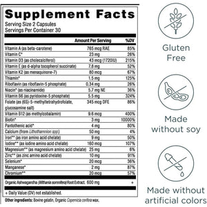 Ancient Nutrition Women’S 50+ Multivitamin with Ashwagandha – Menopause Support for Hot Flashes, Sleep, Mood, Energy & Hormonal Balance – 21 Vitamins & Minerals – 30 Servings