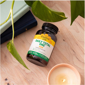 Country Life Daily Total One Multivitamin, Iron Free Once a Day Multivitamin & Multimineral Complex, Vitamins A, C, D, Including Coenzyme B-Vitamins, Supports Energy Metabolism, 60 Vegan Capsules