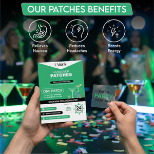 Recovery Patches 24 Pack, 100% Natural Ingredients Party Recovery Patch with Skin-Friendly & Waterproof Design, Strong Adhesive Party Patch for Secure Fit, Enhanced Morning Formula
