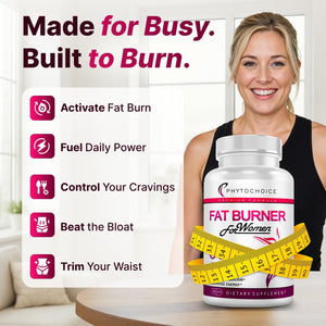 Belly Fat Burner for Women – Powerful Weight Loss Pills That Target Stubborn Belly & Thigh Fat – Thermogenic Metabolism Booster, Appetite Suppressant & Bloating Relief – Advanced Slimming Formula