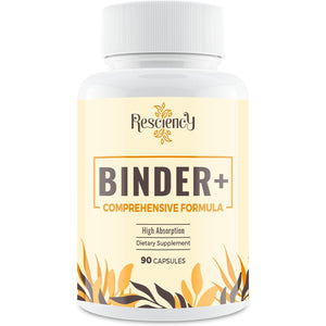 Resciency Detox Binder Supplement – Activated Charcoal, Zeolite, Bentonite Clay, Milk Thistle, Proprietary Blends - Liver & Gut, Max Absorption, 90 Vegan Capsules